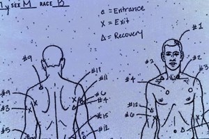 evidence sketch of police shooting